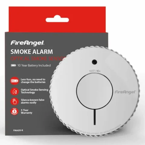 FireAngel Optical Smoke Alarm - 10-Year Sealed Battery - FA6620-R