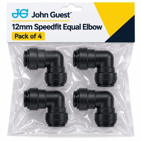 John Guest 12mm Elbows - Pack of 4 - WS1203