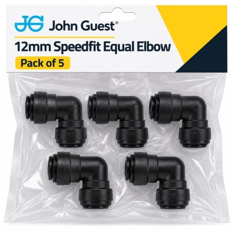 John Guest 12mm Elbows - Pack of 5 - WS1203