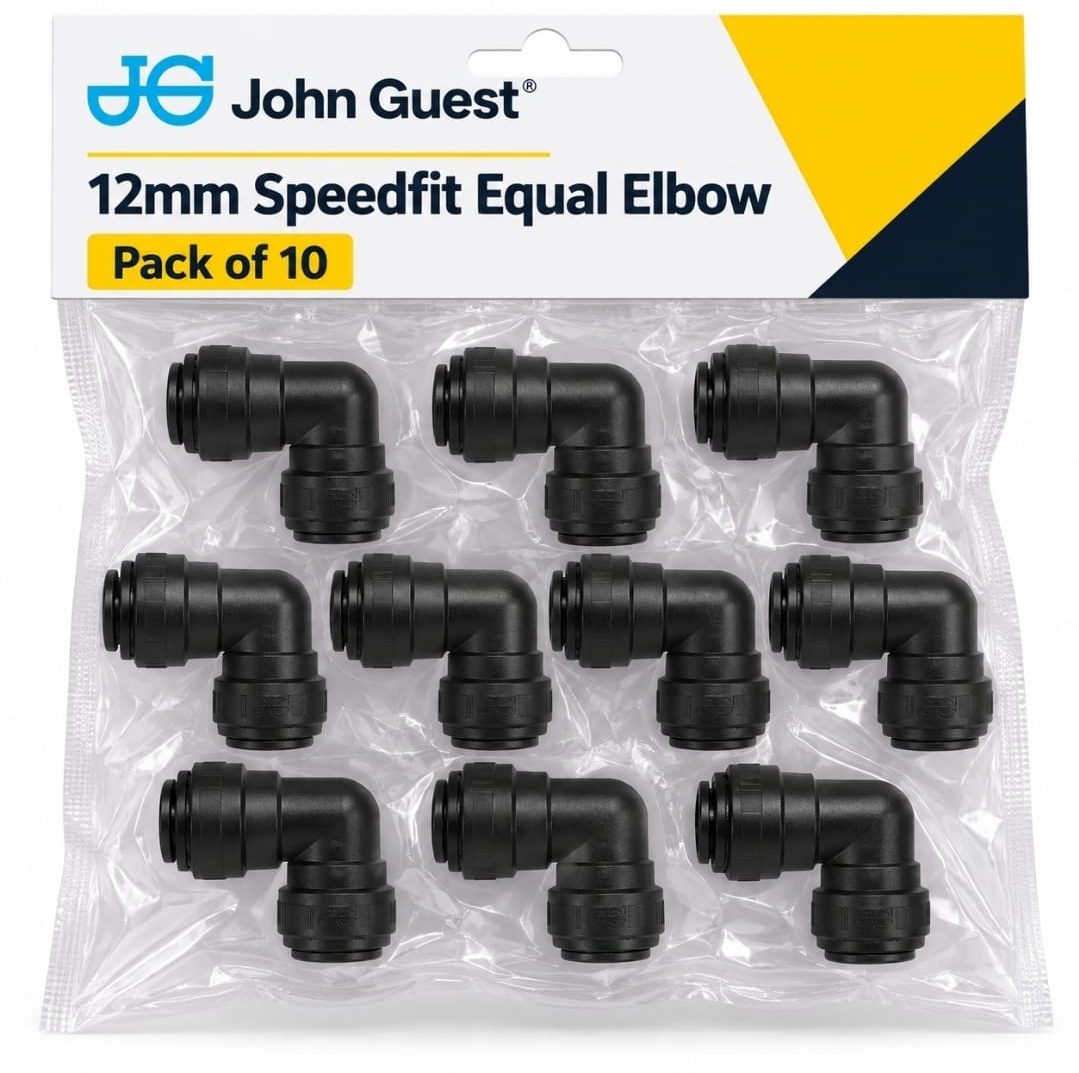 John Guest 12mm Elbows - Pack of 10 - WS1203